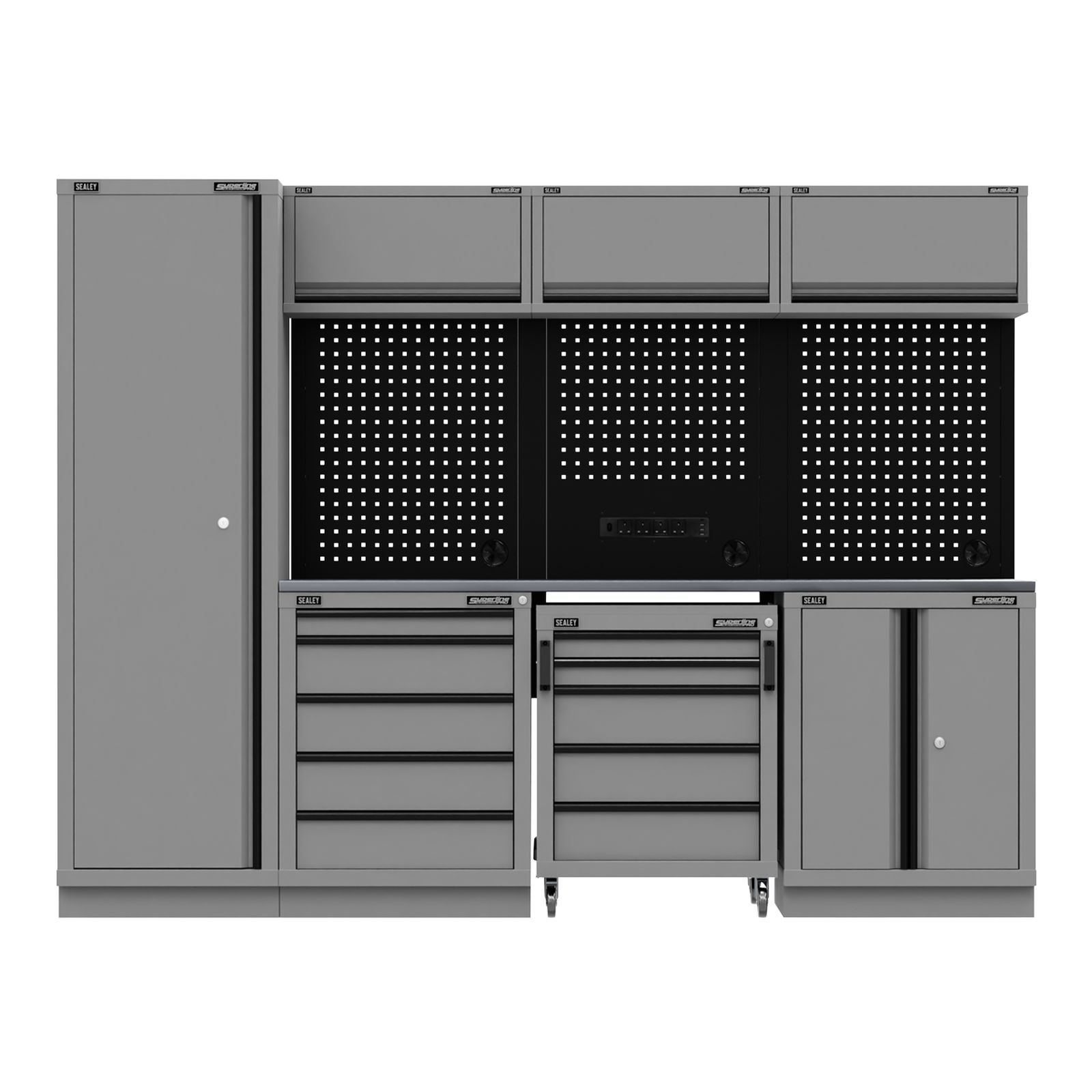 Superline PRO® Black Edition Storage System Stainless Worktop - APMSBESTACK02SS