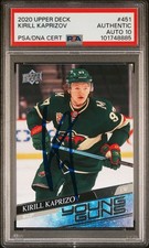 Kirill Kaprizov Signed NHL Upper Deck Young Guns PSA/DNA Auto 10 Authentic