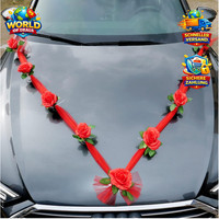 Autoschmuck Hochzeit Girlande Blumenschmuck Deko FüR Brautpaar Rot Party