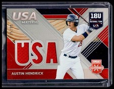 2020 Panini Elite Extra Edition Austin Hendrick USA Material Orange #/99
