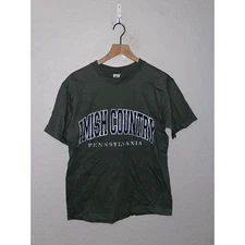Vintage Amish Country Shirt Pennsylvania Green Tee 1990s VTG 90s Medium
