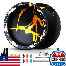 MAGICYOYO V10 Finger Spin Yoyo Professional Metal Trick Yoyo Responsive  Unresp
