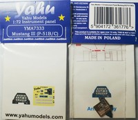 Yahu YMA7333 Mustang Iii (P-51 B/C) Arma Hobby 1/72 Instrument Panel