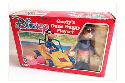 Disney Goofy's Dune Buggy Spielset ARCO 6196 Neu Box beschädigt NOS selten