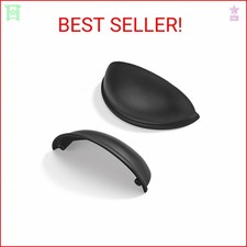 CABDM 2 Pack 3-1/2" Drawer Pulls Matte Black Cabinet Cup Pulls Kitchen Hardware