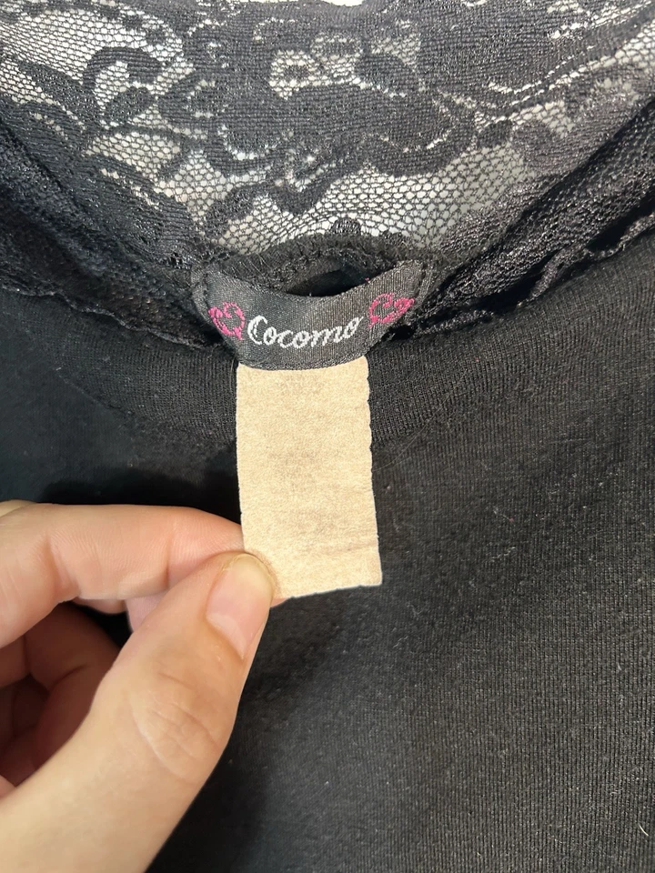 Cami Vintage Cocomo Y2K Encaje Cuello Cuadrado Talla L Preppy 90S Coqueta Gótica Foto 3 de 4