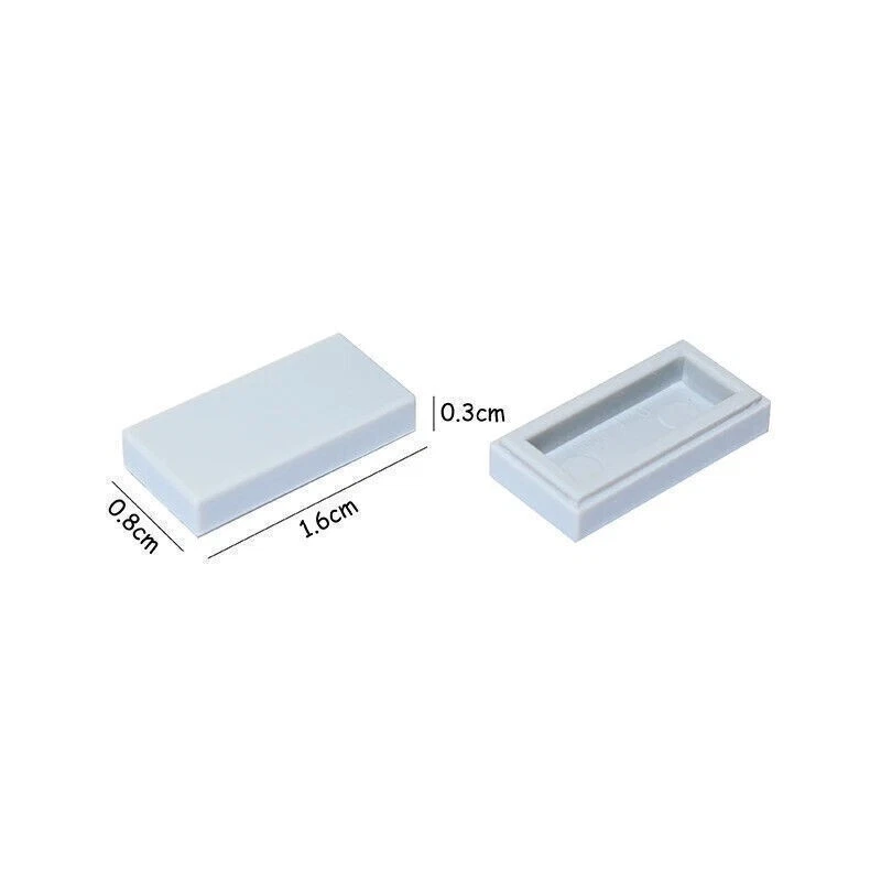 200 New For Lego Flat Smooth Tiles 1 X 2 White Bluish Gray Pick Colors Pieces - Image 4 of 4