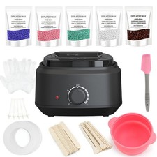 Professional Wax Warmer Heater Hair Removal Depilatory Waxing Kit w/ Beans Stick