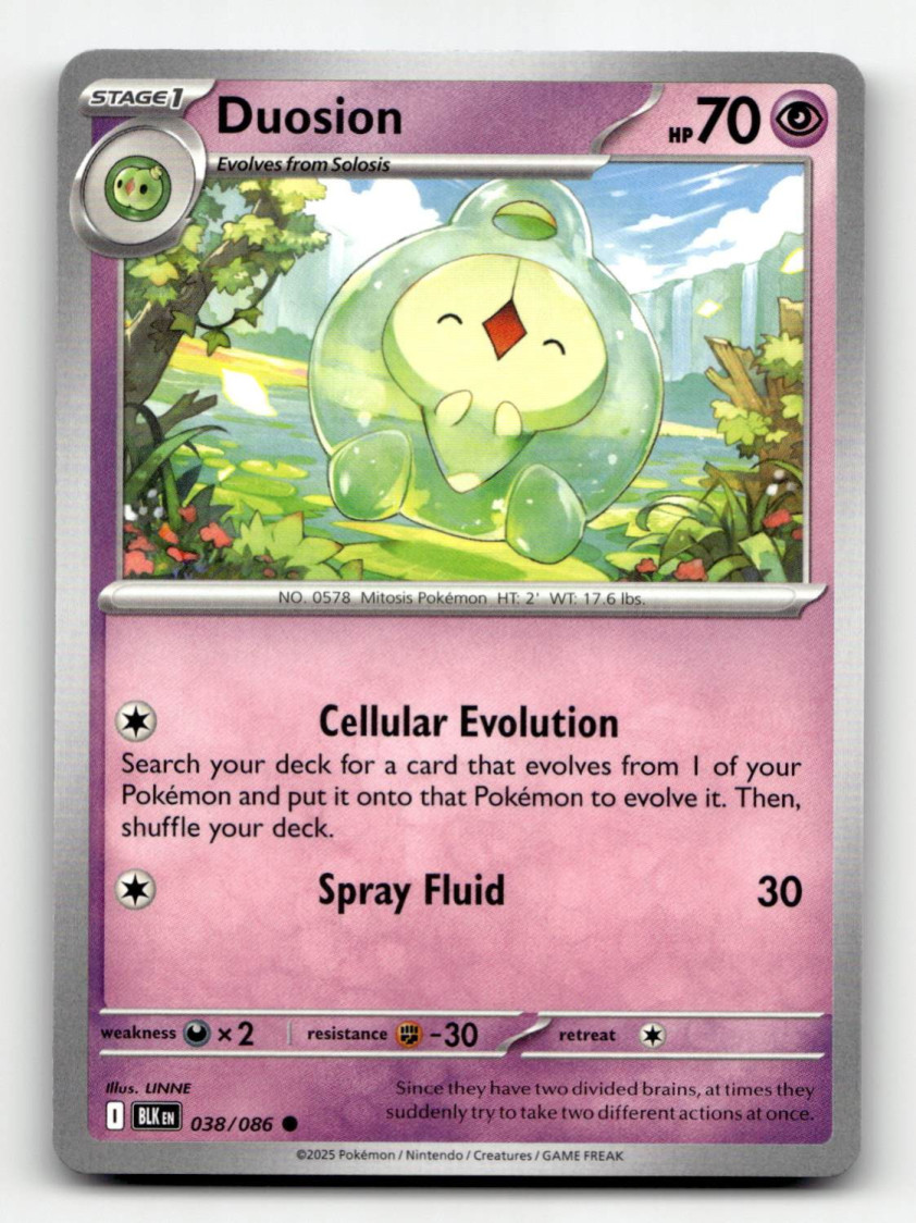 Duosion Pokemon • Common • 038/086 Black Bolt