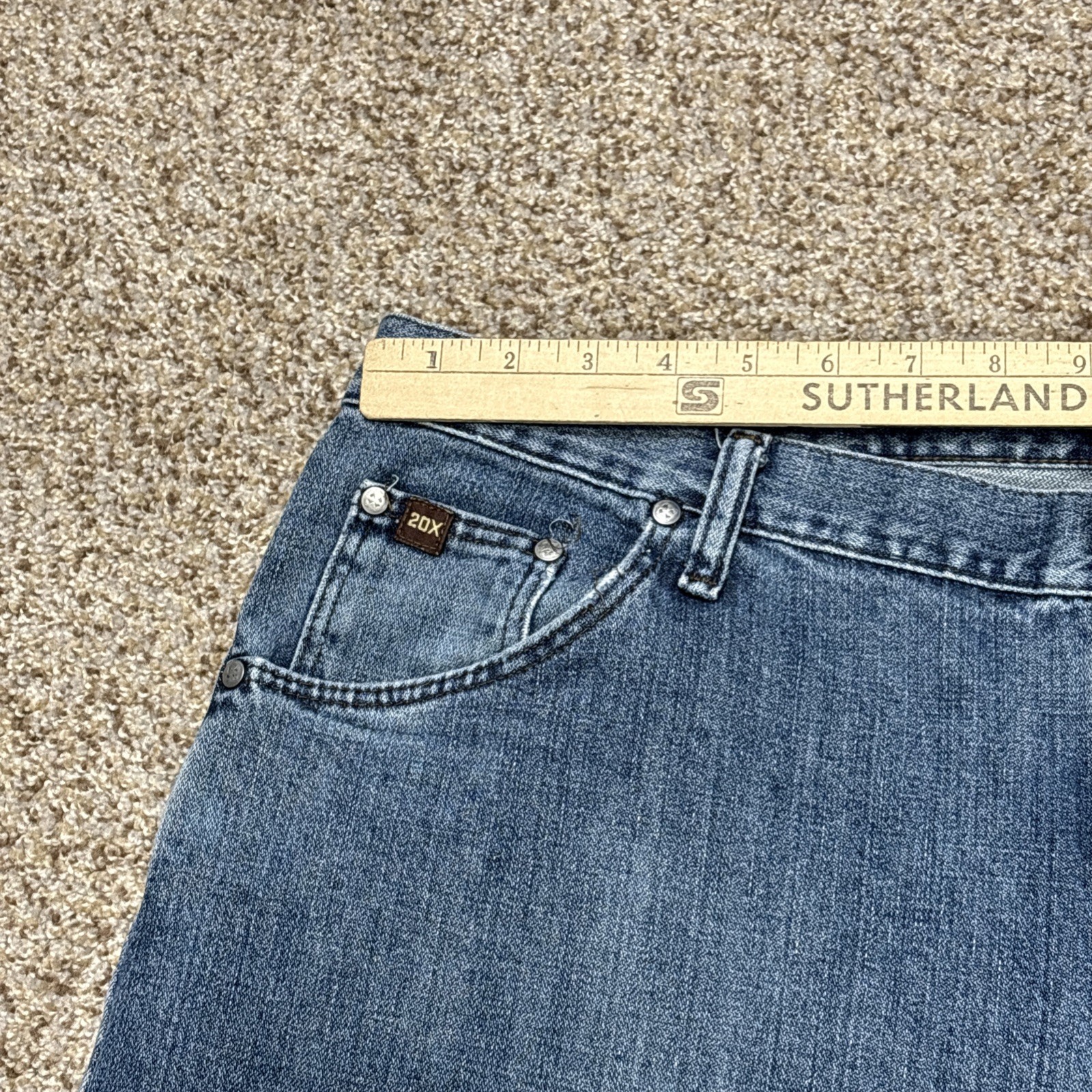 Wrangler 20X No. 33 Extreme Relaxed Fit Denim Jeans Mens 40x34 Fits 38x33 - View 9