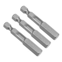 "3Pcs 1/4 \"Sechskant Schaft 50Mm LäNge Magnet Kopf H8 Schraubendreher Bits S2"