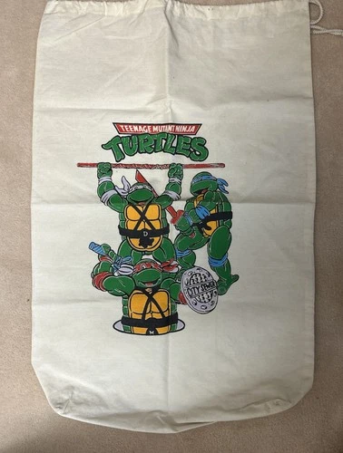 Vintage Teenage Mutant Ninja Turtles 1989 Laundry Utility Cloth Bag 19"x27"
