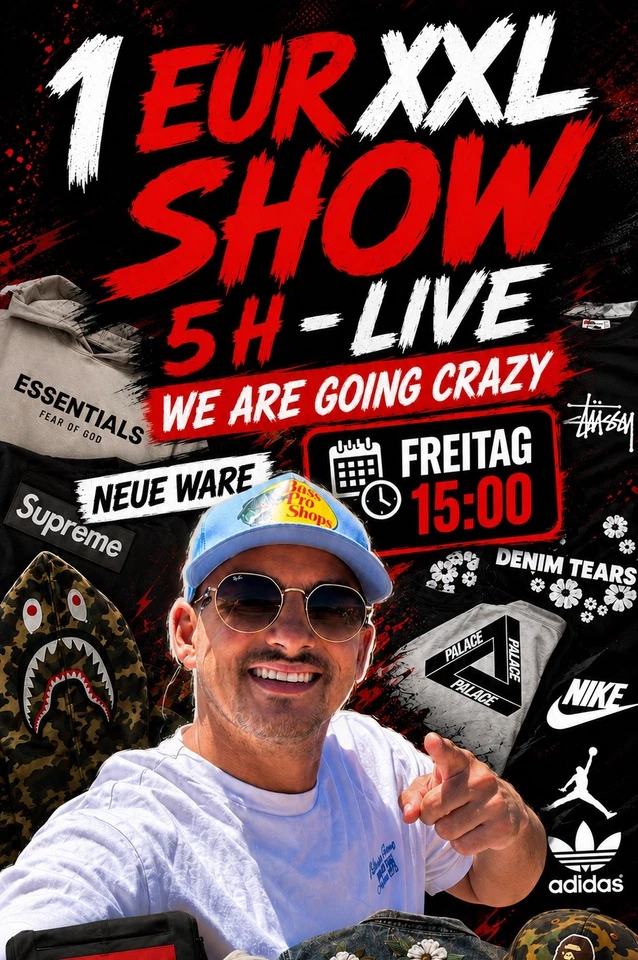 1 EUR XXL - 5 H LIVESTREAM - NEUE WARE -WE ARE GOING CRAZY!