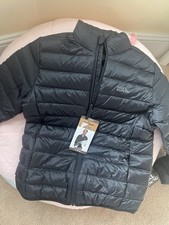 EDDIE BAUER Boy's 650 Down Packable Black Puffer Jacket Size XL 14/16 
