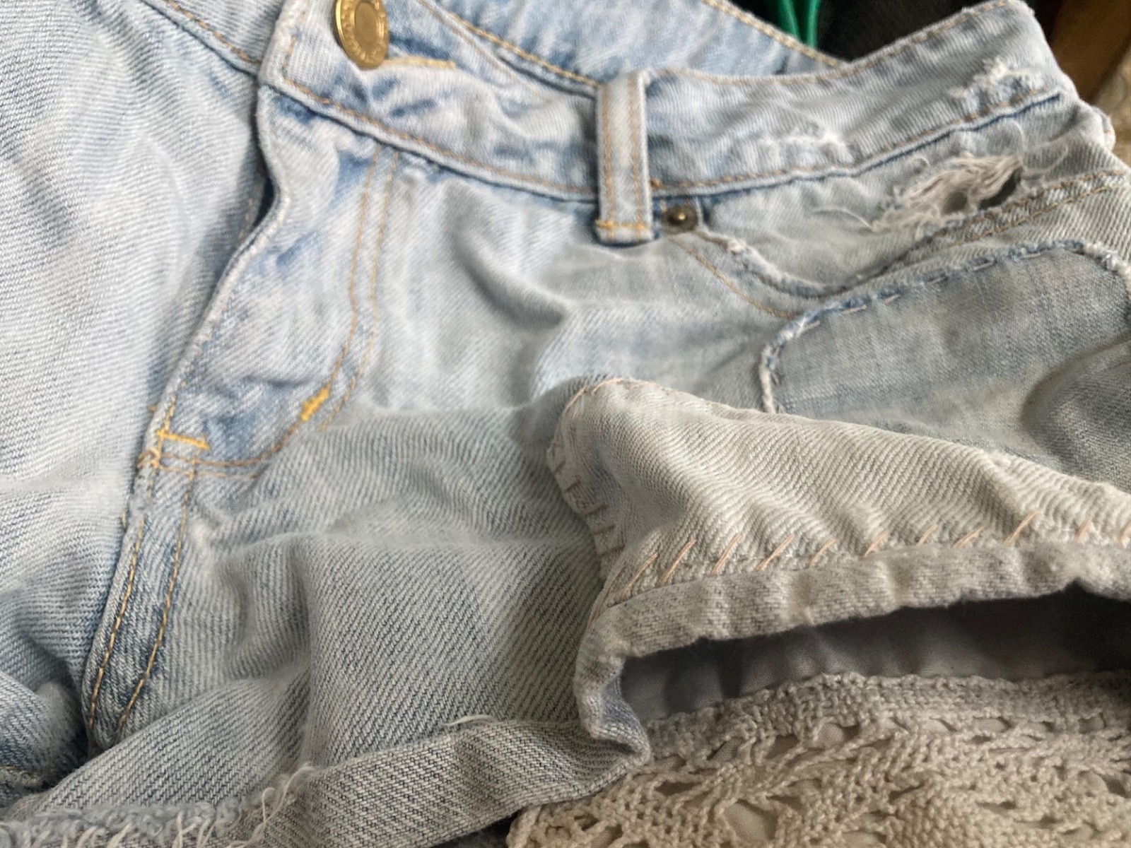 American Eagle low rise patchwork booty shorts su… - image 8