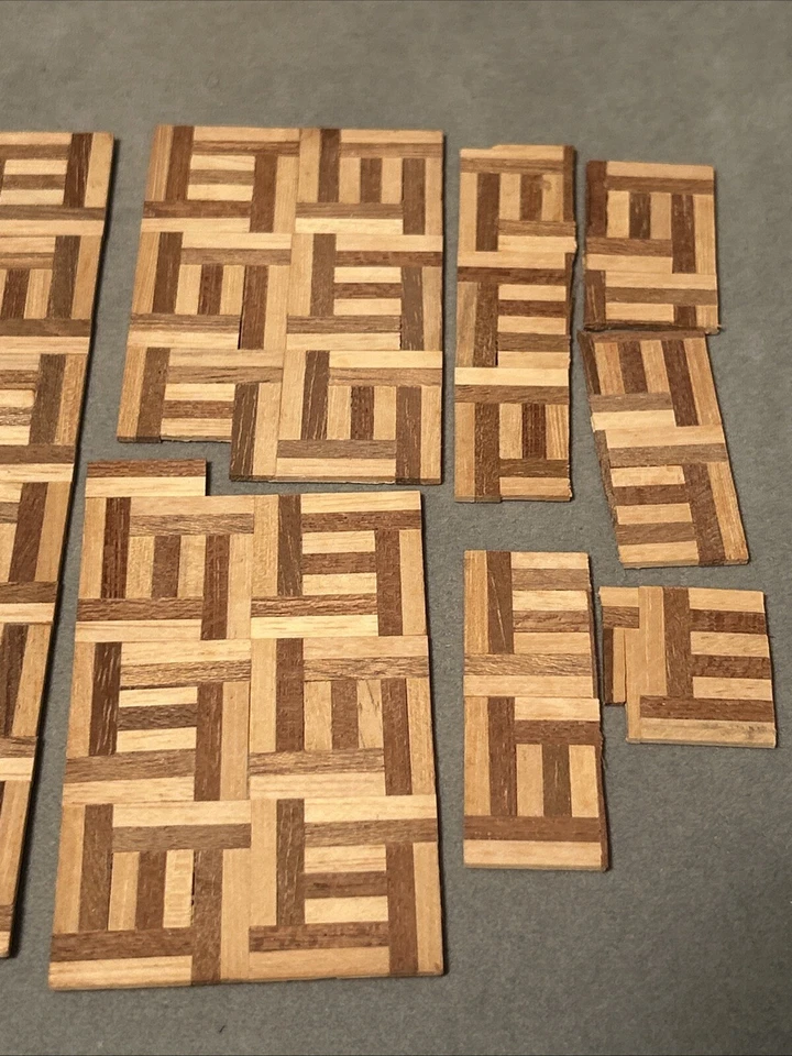 Casa de muñecas miniaturas Houseworks rara 1977 suelo de parquet de madera genuina #7014 Foto 4 de 4