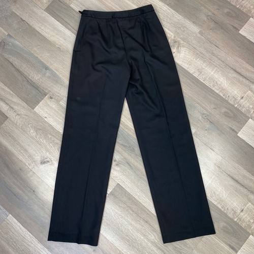 Ann Taylor Loft Pants Womens 2 Black Straight Leg Dress Flat Front Lined - Picture 3 of 8