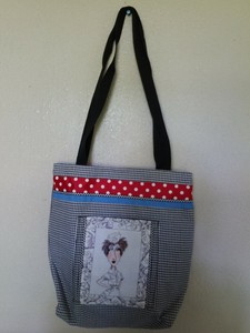 Nurse Theme Checkered Cotton Decorative Tote Bag Size Large Ebay