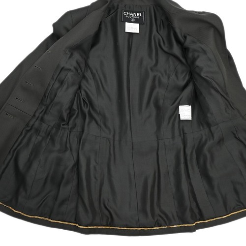 Chanel Setup Suit Jacket Skirt Gray 96A #38 176387 - Picture 6 of 11