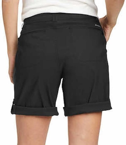 NWT Eddie Bauer Women's Rolled Hem Bermuda Shorts Black Size 6 $60 11HL394 - Picture 3 of 5