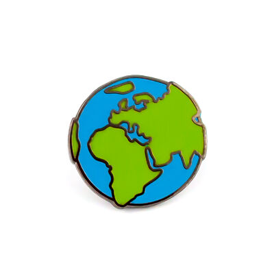 PINETS Pin im Weltkugelmotiv Erde Welt Emaille Anstecknadel Brosche