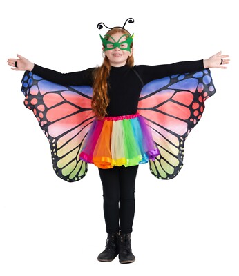 Dress Up America Butterfly Wings Costume for Girls - Butterfly Cape for Kids