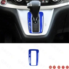 Blue Carbon Fiber Interior Automatic Gear Shift Cover Trim For Honda CR-V 12-16 