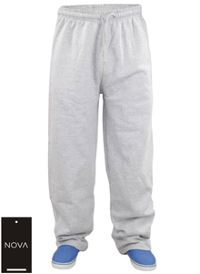 New Nova Mens Open Hem Jogging Bottoms Two Zip Pockets Joggers Fleece 