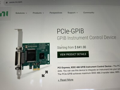 NI PCi Express IEEE 488 GPIB Instrument Control Device