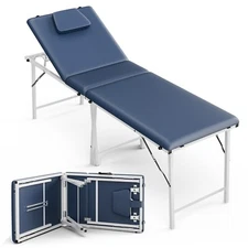 US 74" Adjustable Massage Table 2Fold Portable Facial Spa Salon Bed Tattoo Chair