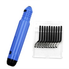 NB1100 Burr Handle 10 Blades BS1010 Deburring Metal Wood Hand Drill Cutting Tool