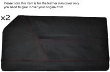 RED STITCHING 2X FULL DOOR CARD LEATHER SKIN COVERS FITS BOND EQUIPE CUSTOM NEW