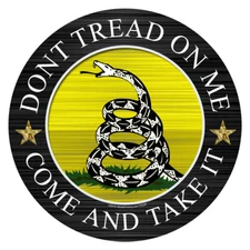 Dont Tread On Me Snake Come Take It Circle Sticker - Car Truck Vinyl Decal FS208