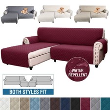 L-Shape Sofa Cover Large Sectional Couch Pet Mat Slipcover Quilted Sofa Cover