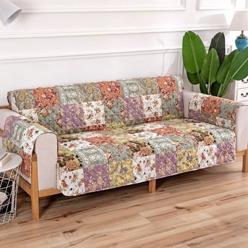Printed Sofa Cover 1seater 2seater 3seater Pet Slipcover Plaid Floral Sofa Cover - Bild 2 von 15