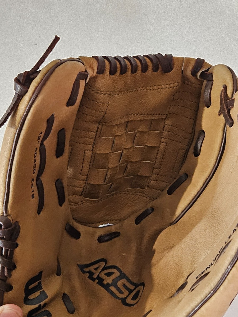 Gant De Baseball Wilson A450 A0450 TZS12 12 Pouces - Droitier, Cuir, Taille 12
