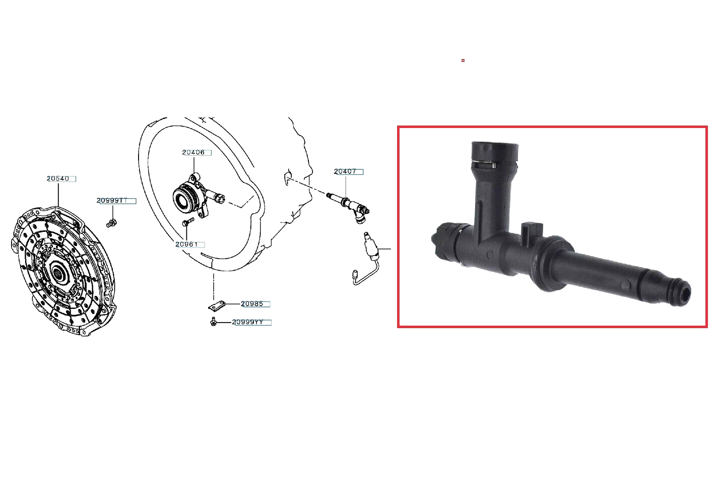 FOR MITSUBISHI L200 PICK UP KL1T 2.4TD ADAPTER CLUTCH RELEASE (04/2015 ON)