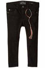  190 Lucky Brand Girls Black Zoe Five-Pocket Colored Brushed Skinny Jeans Sz 14