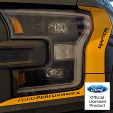 2018 Ford Raptor Headlight Accent Vinyl Decals W/ Raptor & Ford Performance