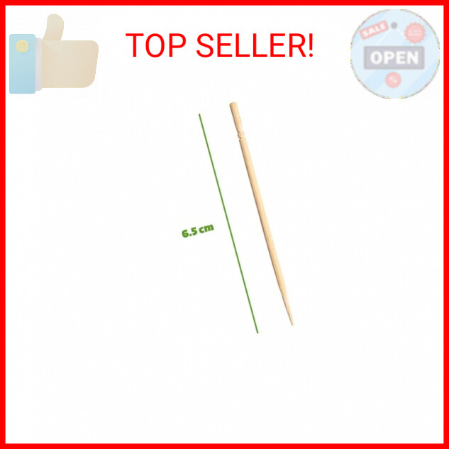 [1500 Count] Bamboo Wooden Toothpicks Wood Round Single-Point Tooth ...