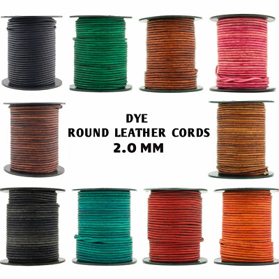 Xsotica  Dye Shades Round Leather Cord 2.0mm  