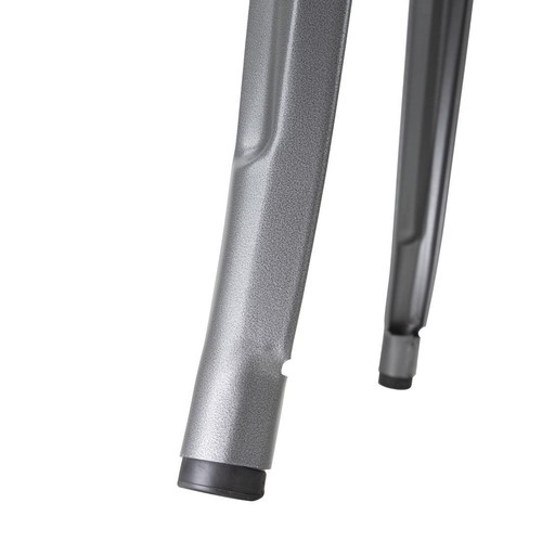 Bolero Square Bar Table Gun Bistro Metal Grey with Wooden Top Furniture - 600mm - Picture 4 of 7
