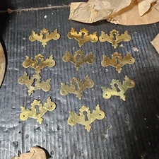 2 NOS Vintage Victorian Escutcheon  Key Hole Cover Sheet Brass federal style