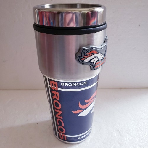 Bicchiere Denver Broncos 16 oz/450 ml doppia parete acciaio inox personalizzato usato buono - Foto 2 di 6
