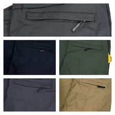 Konvoy Tactical Cargo Pants Slim Straight Fit Rip-Stop Black Navy Green Khaki