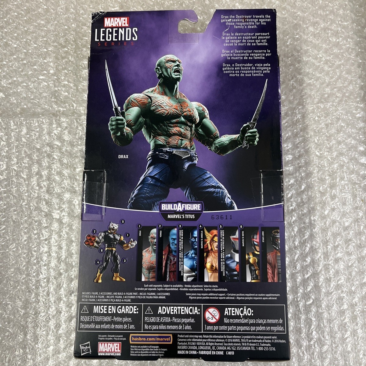 Marvel Legends Guardians of the Galaxy GotG Vol 2 Drax Titus