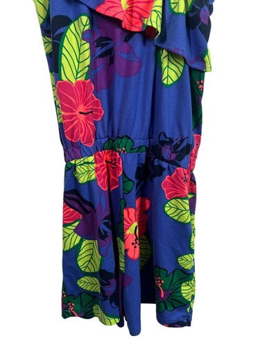 Falls Creek Shorts Girls Romper Floral Print Ruffles Size Large 10 12 Kids Boho - Picture 10 of 18