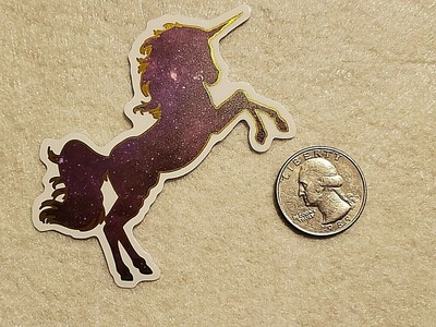 gold lined unicorn galaxy coloring space theme unique beautiful sticker
