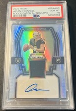 AIDAN O’CONNELL RPA  “ROOKIE PATCH AUTOGRAPH~2023 Panini Prizm~Oconnell RC Auto