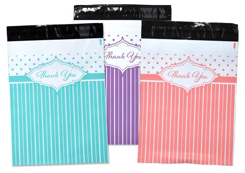 Thank you Collection Poly Mailers 10x13 Combo, Lilac, Pink, Teal Shipping Mail - Picture 15 of 39